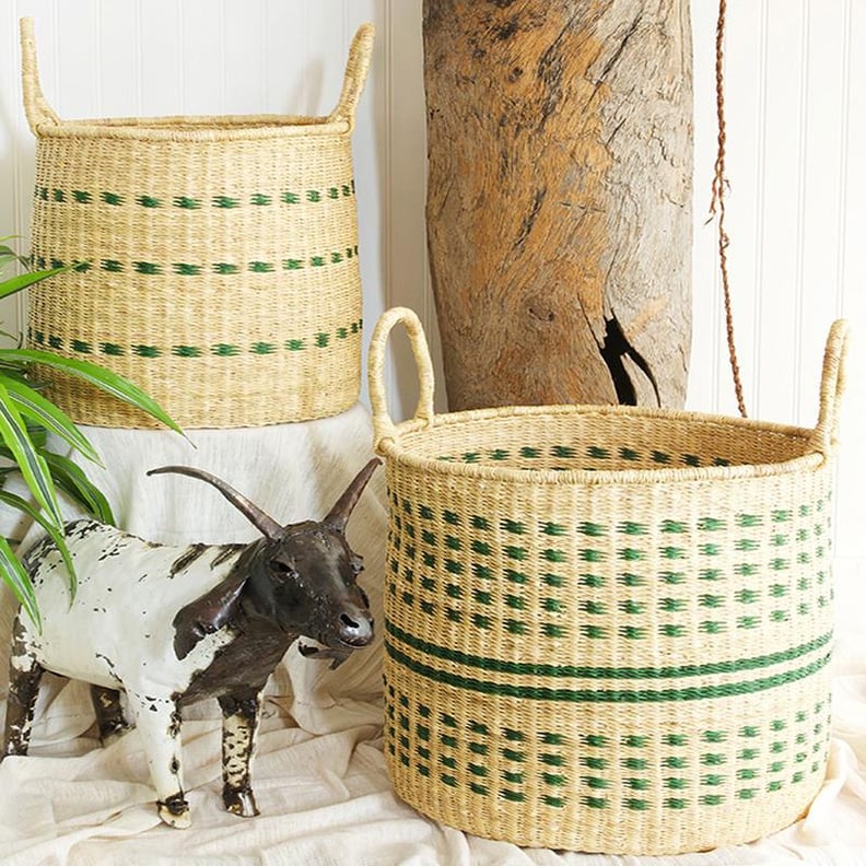 Dotted Green Basket Set