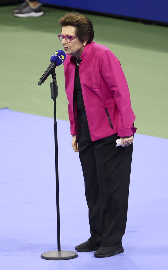 Billie Jean King on Aug. 29 at the US Open.