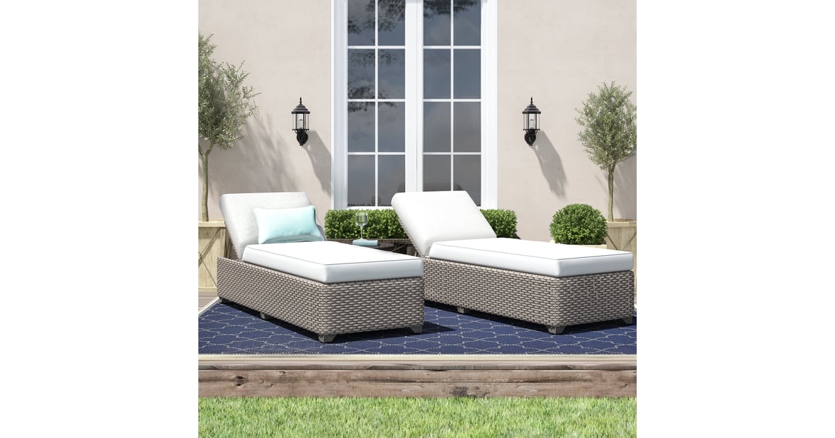Tanisha Reclining Chaise Lounge With Cushion The Best Patio and