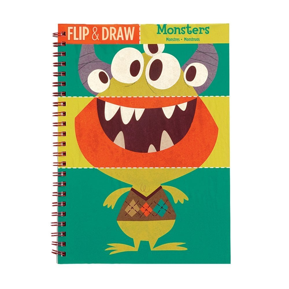 Mudpuppy Monsters Flip and Draw Book