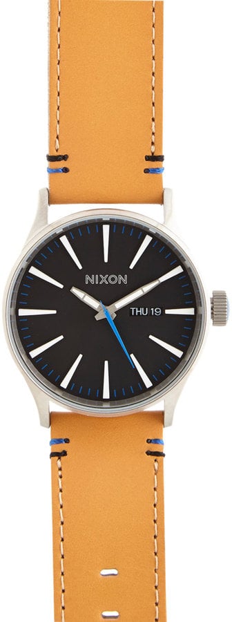 Nixon The Sentry Leather Watch