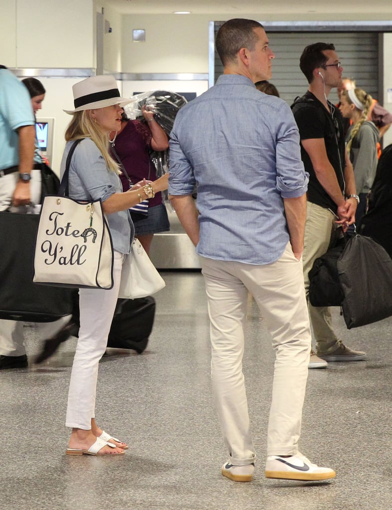 Reese Witherspoon and Jim Toth Matching at the Airport