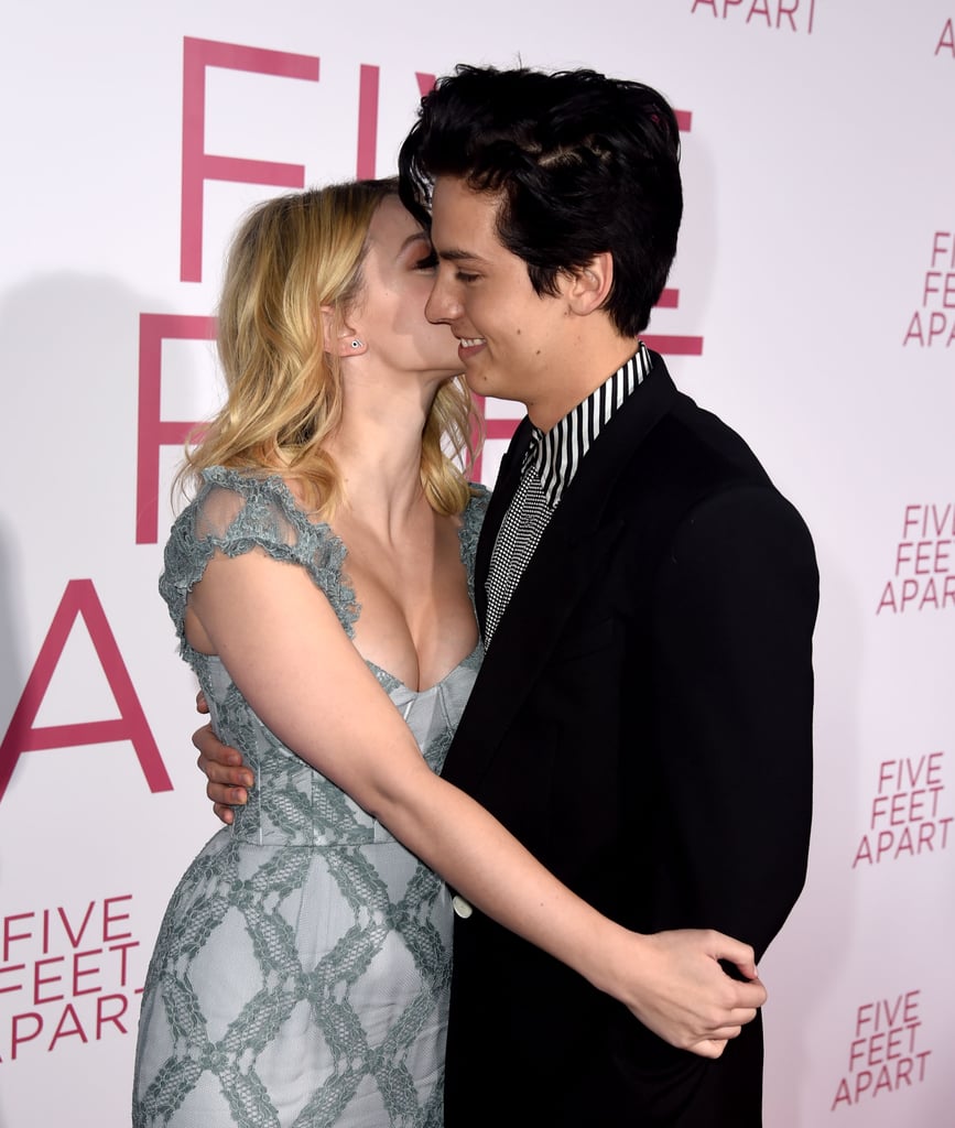 Cole Sprouse and Lili Reinhart usually keep their relationship out of the spotlight, but they recently gave us a tiny glimpse of their bond as they attended the premiere of Cole's new film, Five Feet Apart. On Thursday, the couple showed rare PDA as they walked the red carpet together. The Riverdale costars looked blissfully happy as they cuddled up for a few photos and stared into each other's eyes. At one point, Lili even leaned in to give her boyfriend a sweet kiss on the cheek. Even Cole's costar, Haley Lu Richardson, couldn't help but fawn over the two as she ran up to Lili and chatted with her on the carpet. Now if you don't mind, I'll just be staring at these adorable photos with a stupid grin on my face for the rest of the day. 

    Related:

            
            
                                    
                            

            The Way They Were: Look Back at Cole Sprouse and Lili Reinhart&apos;s Cutest Moments