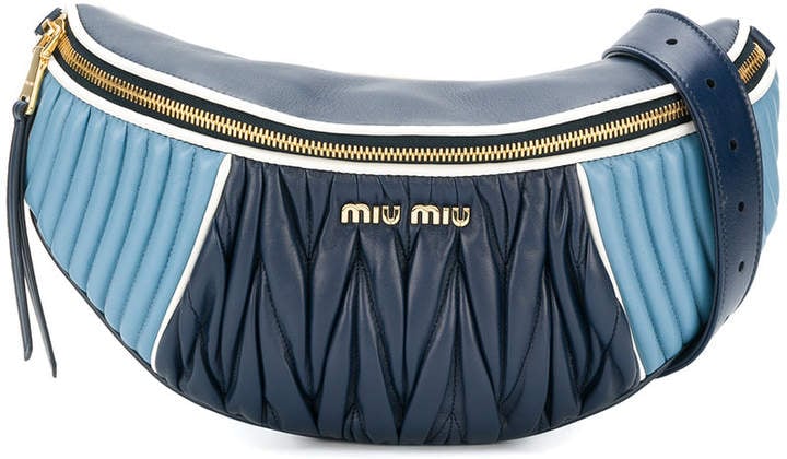 Miu Miu Two-Toned Matelassé Belt Bag