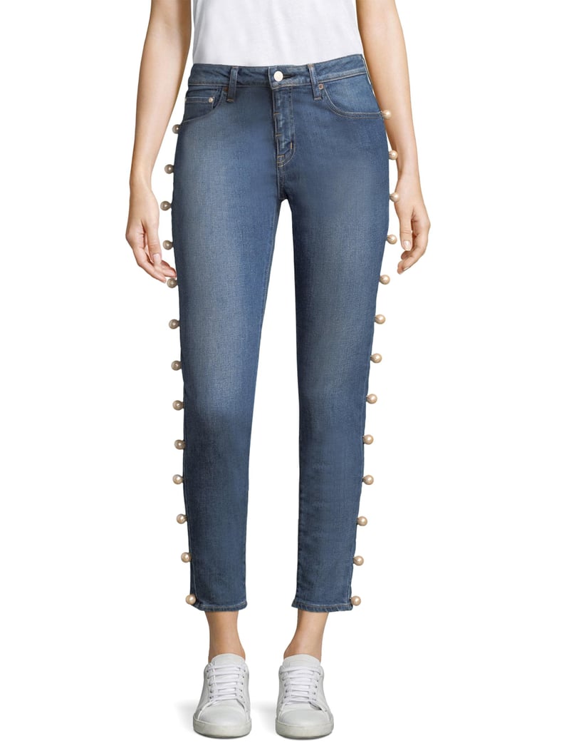 Tu es mon Trésor Side Pearl Edge Jeans