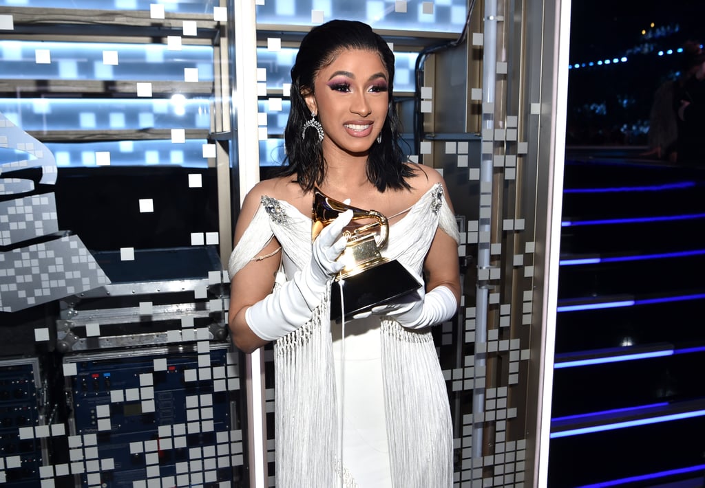 Cardi B Wearing Mugler While Accepting the 2019 Grammy For Best Rap Album