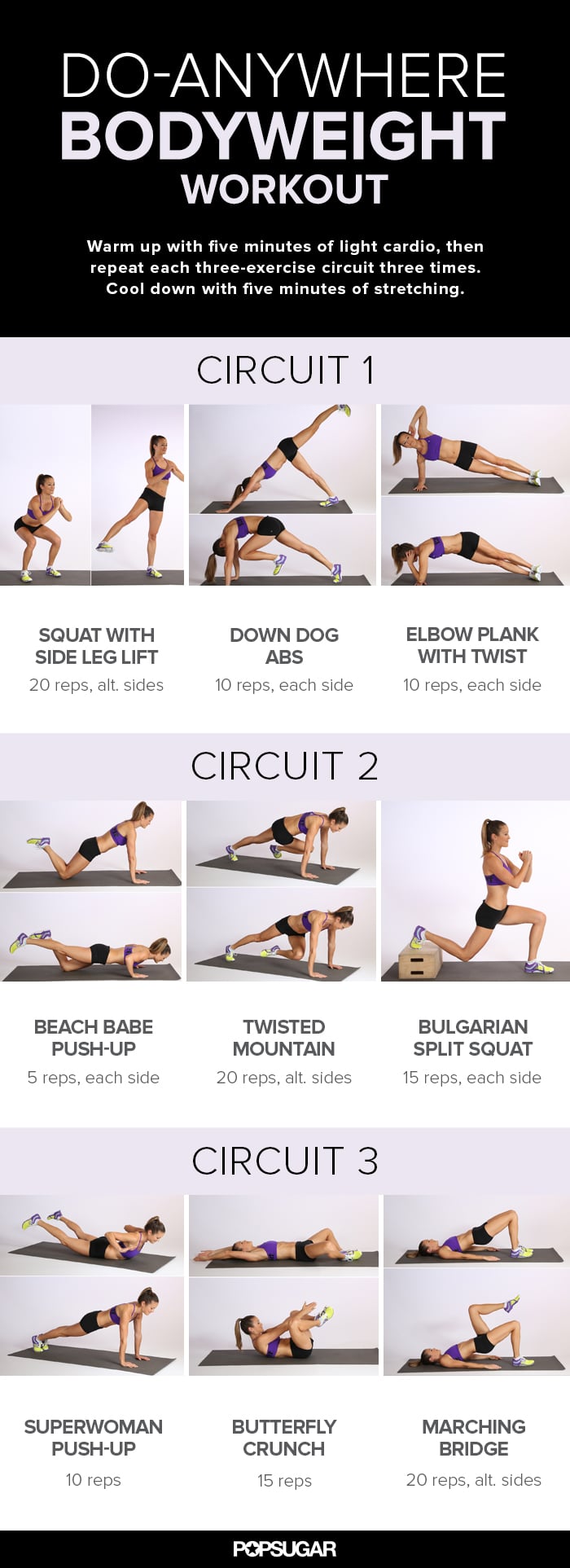 Body Weight Workout For Women Popsugar Fitness