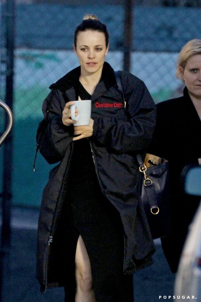 Rachel McAdams took a break on the LA set of True Detective on Monday.