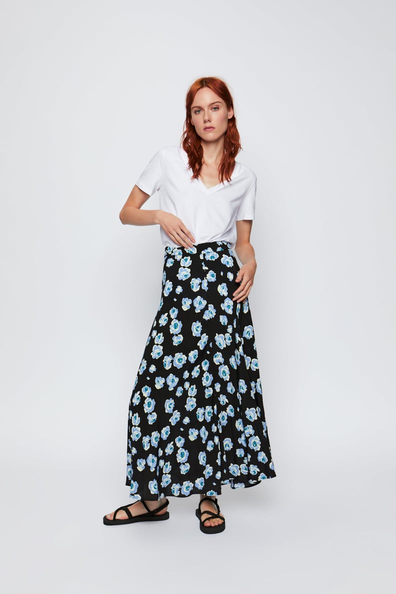 Zara Floral Midi Skirt