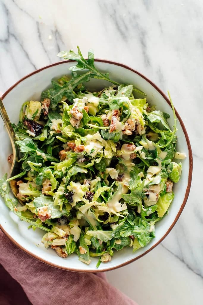 Shredded Brussels Sprouts and Arugula Salad
