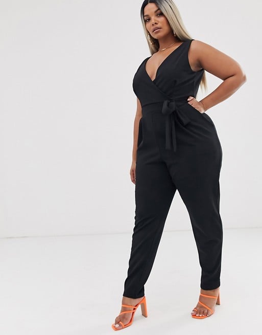 outrageous fortune tie waist jumpsuit