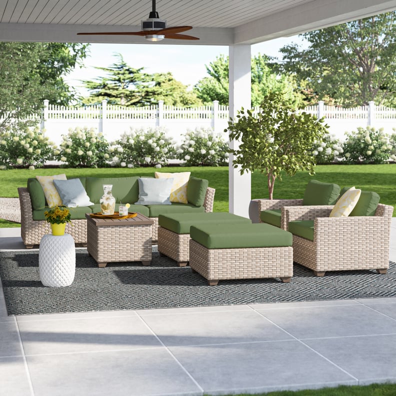 Rochford 8 Piece Rattan Sectional Seating Group With Cushions