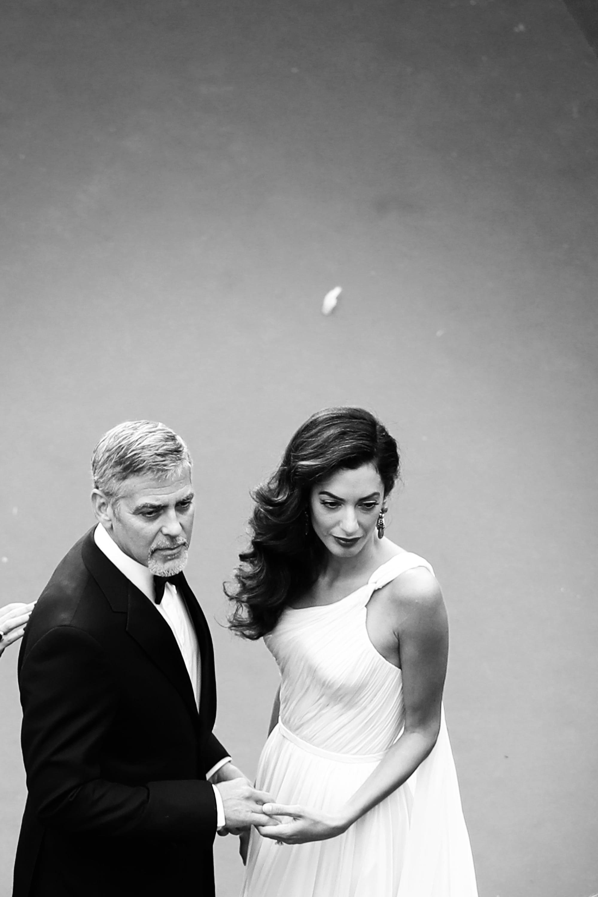 George And Amal Clooney Black And White Photos Popsugar Celebrity