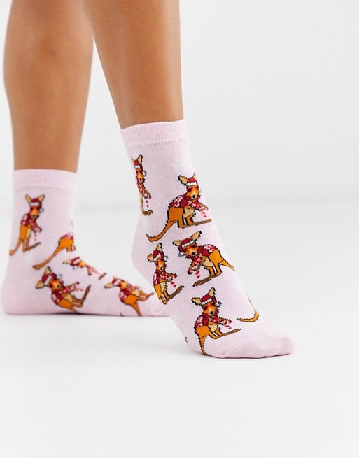 ASOS Design Holidays Kangaroo Ankle Socks