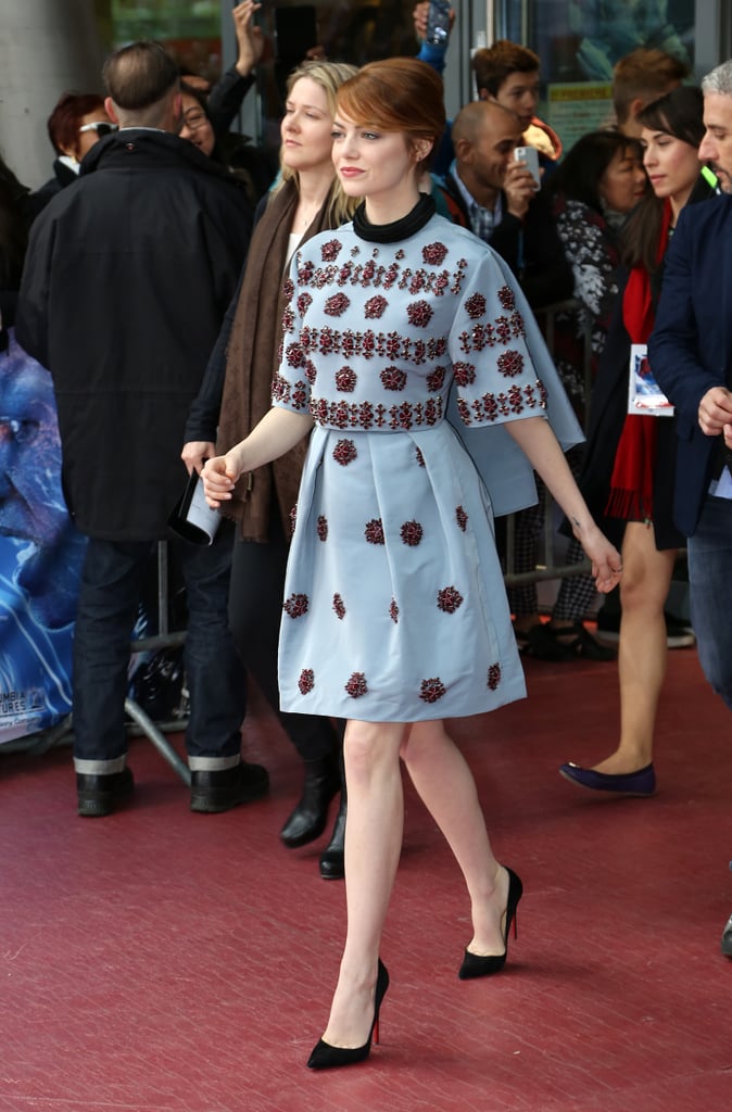 Emma Stone at a Berlin Press Event For The Amazing Spider-Man 2 in 2014