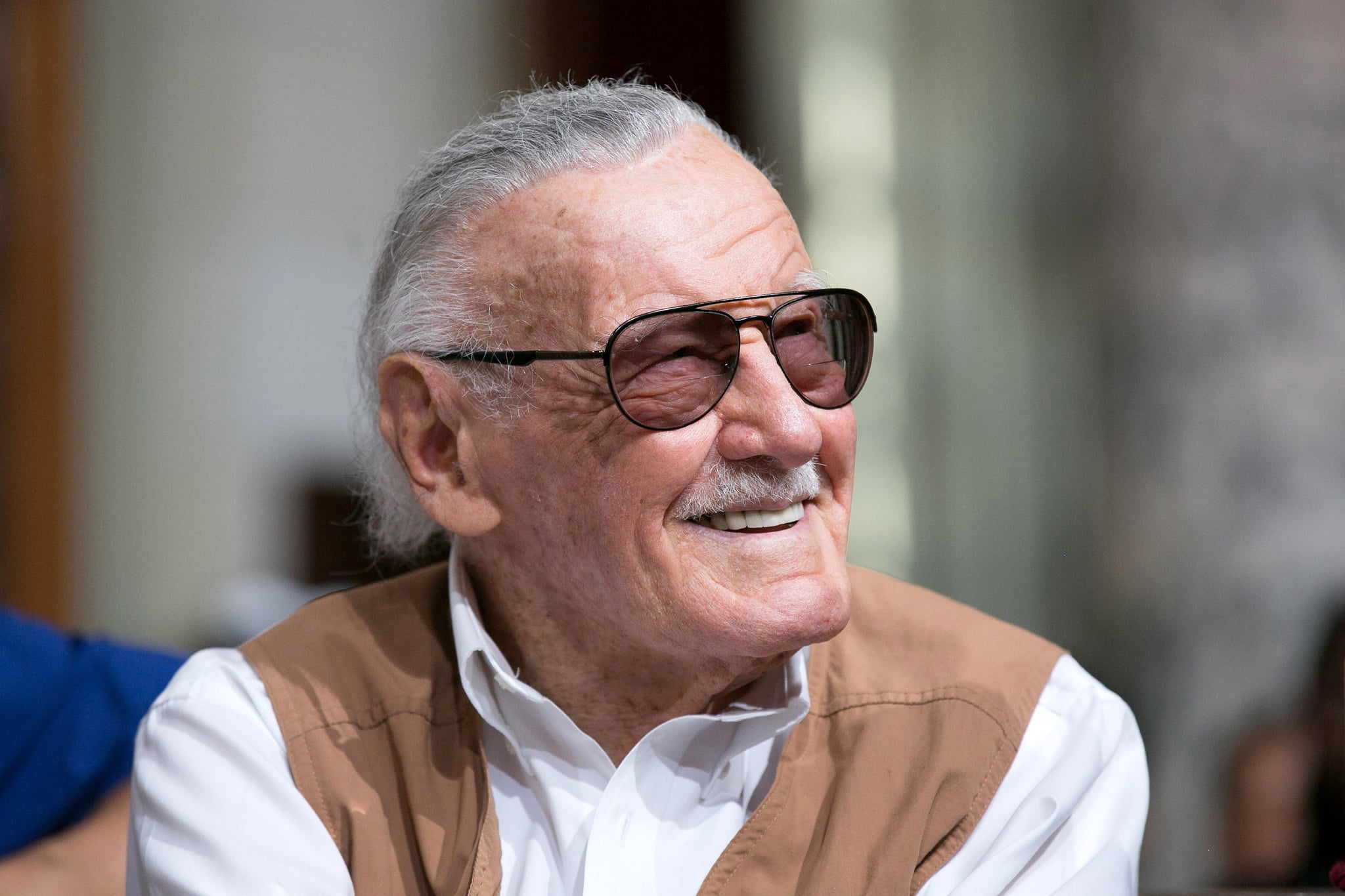 LOS ANGELES, CA - SEPTEMBER 27:  Stan Lee attends Los Angeles City Hall Commemorates Friday October 28 As Stan Lee Day at Los Angeles City Hall on September 27, 2016 in Los Angeles, California.  (Photo by Gabriel Olsen/FilmMagic)