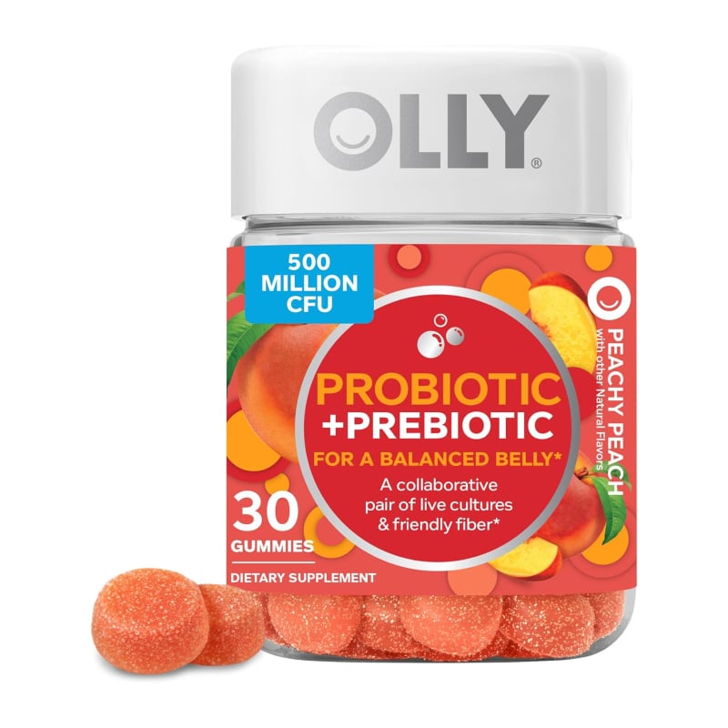 Olly Probiotic + Prebiotic Gummy ($12, originally $15)
Trust us: You'll actually look forward to taking these gummies. They're packed with prebiotics and probiotics to feed good bacteria and aid digestion. And the best part? They look and taste like peach candy.