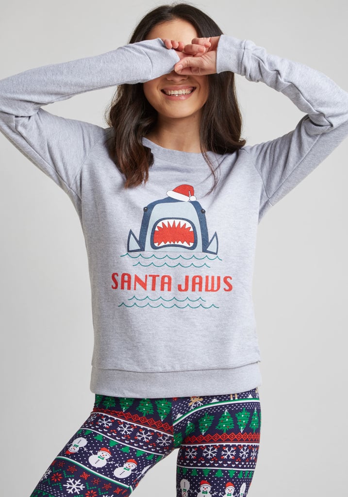 Santa Jaws Graphic Sweatshirt