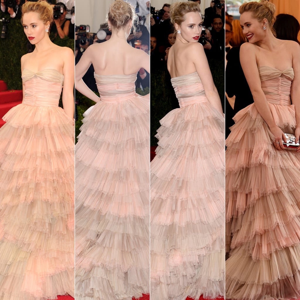 Suki Waterhouse Burberry Dress at Met Gala 2014