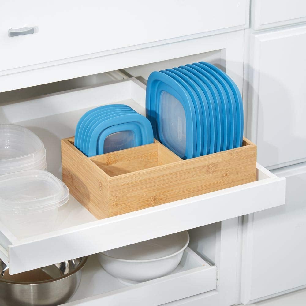 Mdesign Bamboo Wood Kitchen Storage Bin Organizer 50 Helpful