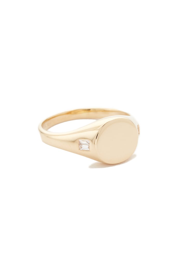 EF Collection 14k Diamond Baguette Signet Ring EF Collection 14k Diamond Baguette Signet Ring