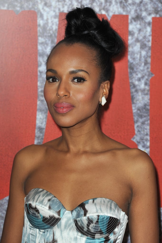 Kerry Washington's intricate knot is actually a strategically pinned bow design.