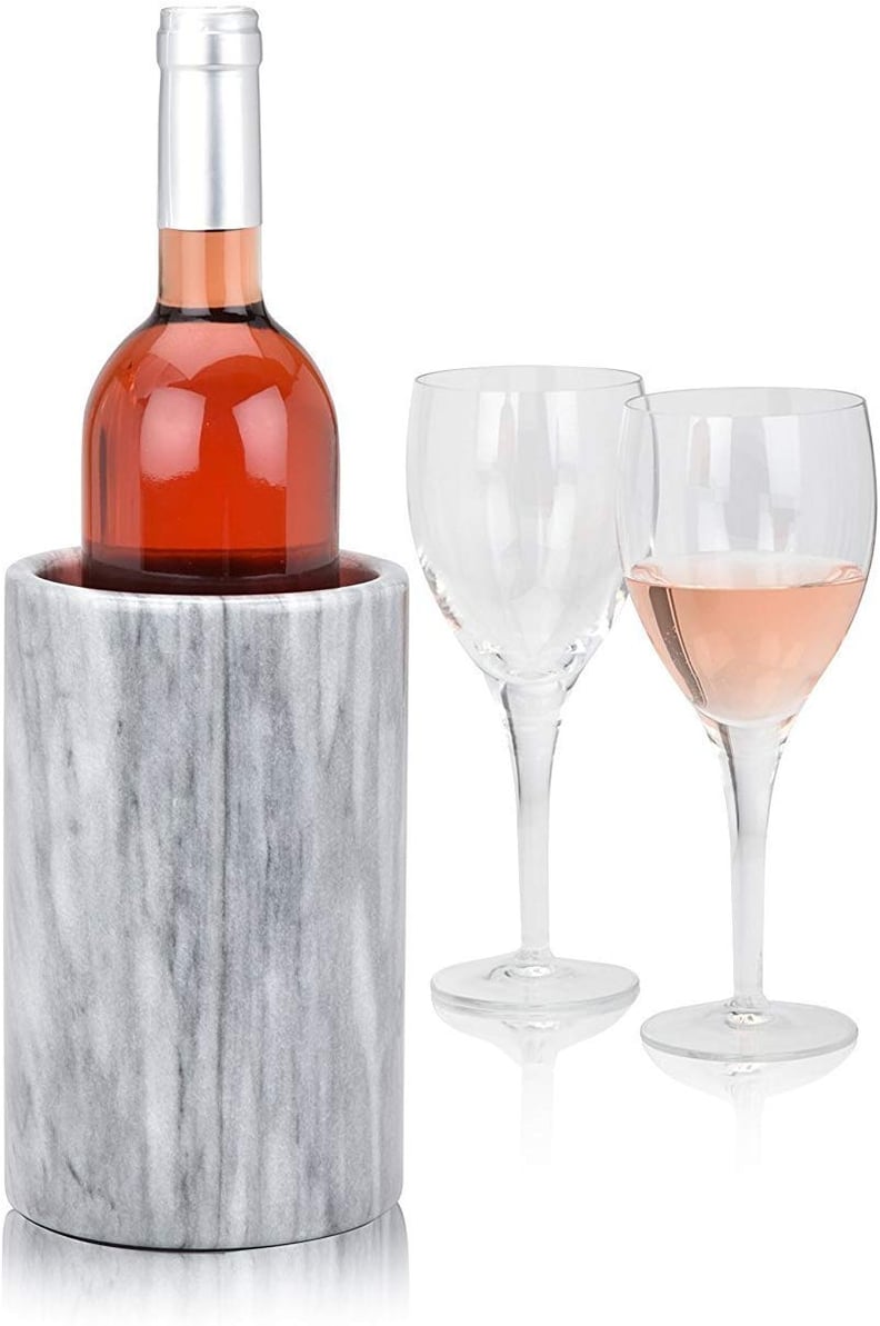 Wine Chiller Elegant Grey Marble Wine Bottle Cooler