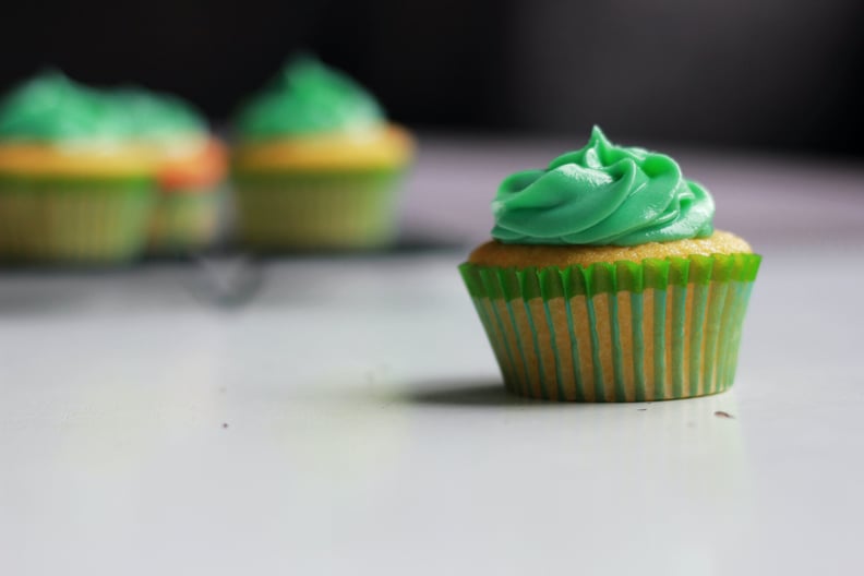 St. Patrick's Day Zoom Background: Green Cupcake