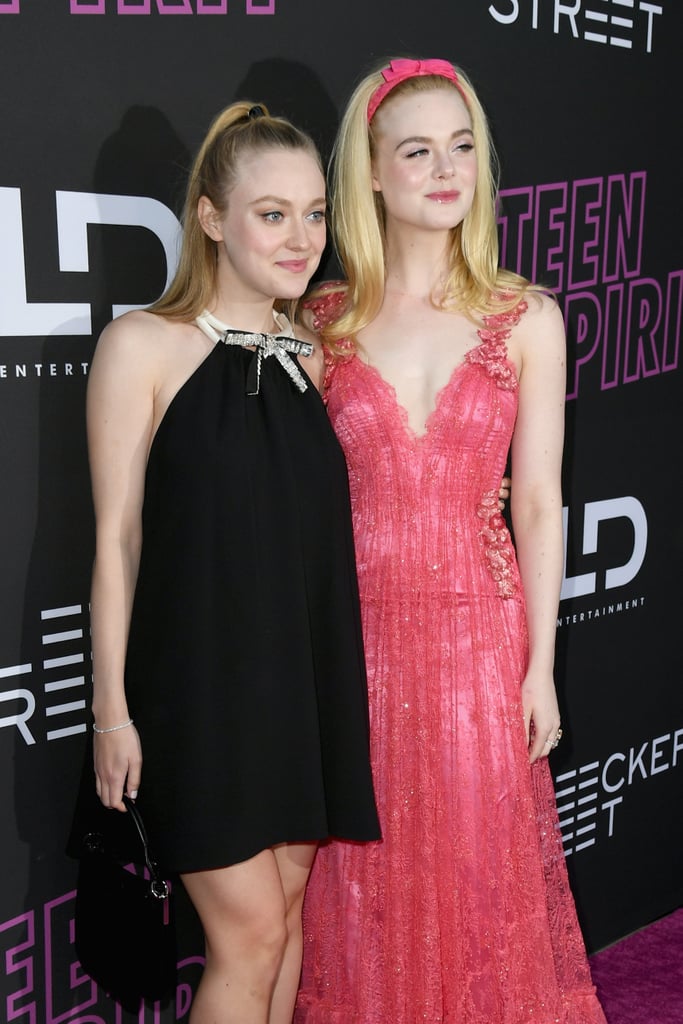 Dakota And Elle Fanning At Teen Spirit Premiere April 2019 Popsugar