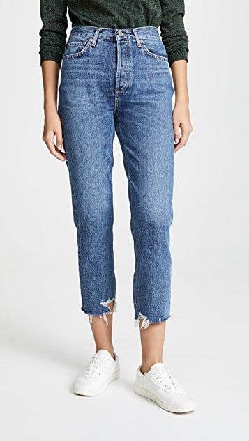 Agolde Riley High Rise Straight Crop Jeans