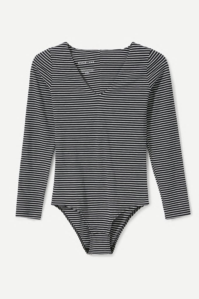 Everlane The Long-Sleeve V-Neck Bodysuit