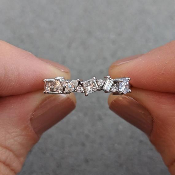 Mixed-Cut Diamond Anniversary Band