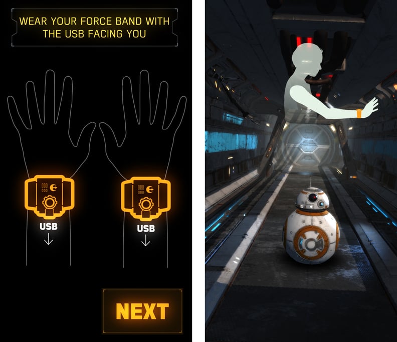 When you open up the Force Band app, you'll learn how to control BB-8.