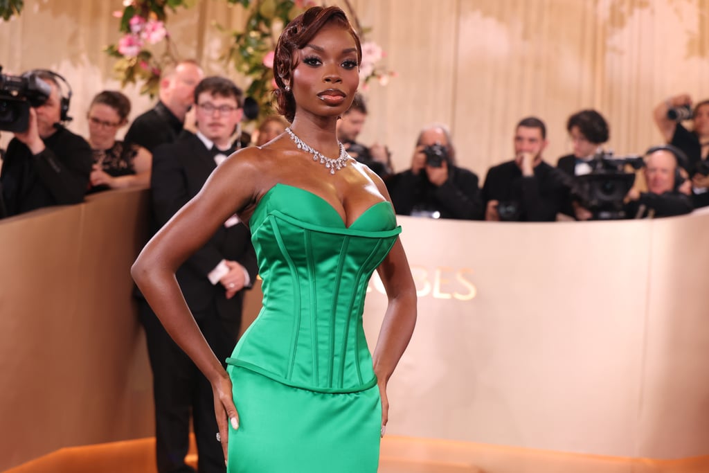 Vaseline's Glazed & Glisten Gel Oil in Golden Hour Glow ($7, originally $9)
"Love Island" breakout star Olandria Carthen brought her natural glow to the 2026 Golden Globes red carpet, with luminescent skin enhanced by her makeup artist Kimora Mulan. Mulan smoothed Vaseline's gel oil on Carthen's décolleté, arms, and legs to add radiance without any greasy residue.