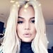 Khloé Kardashian Platinum Blonde Hair 2018