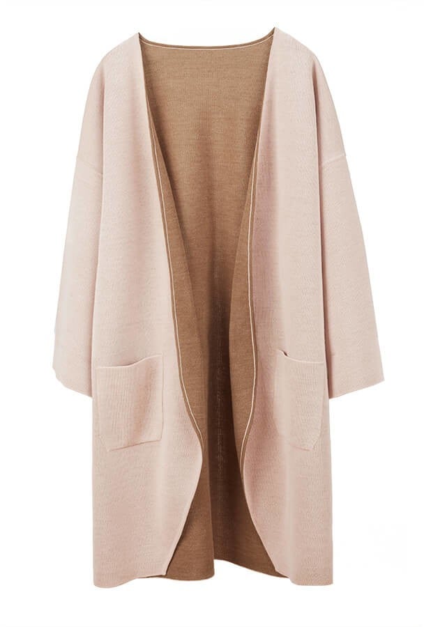 Cuyana Lightweight Reversible Knitted Coat