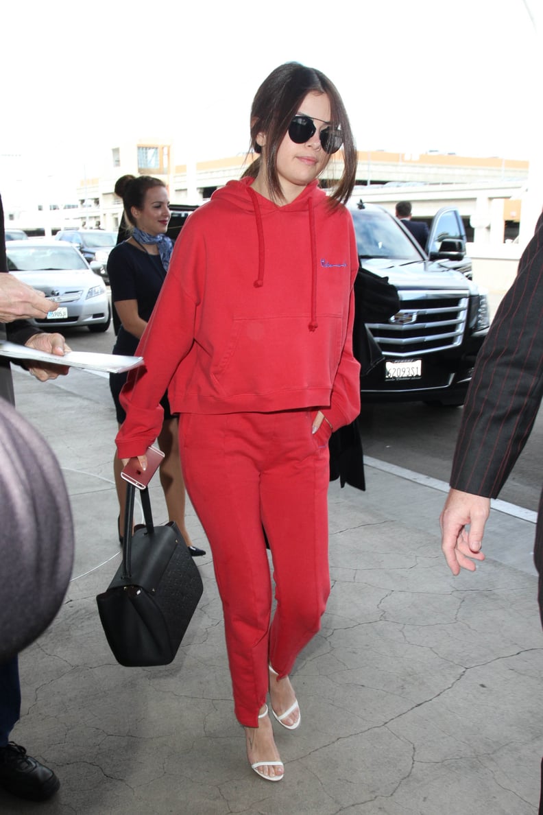 A Red Sweatsuit