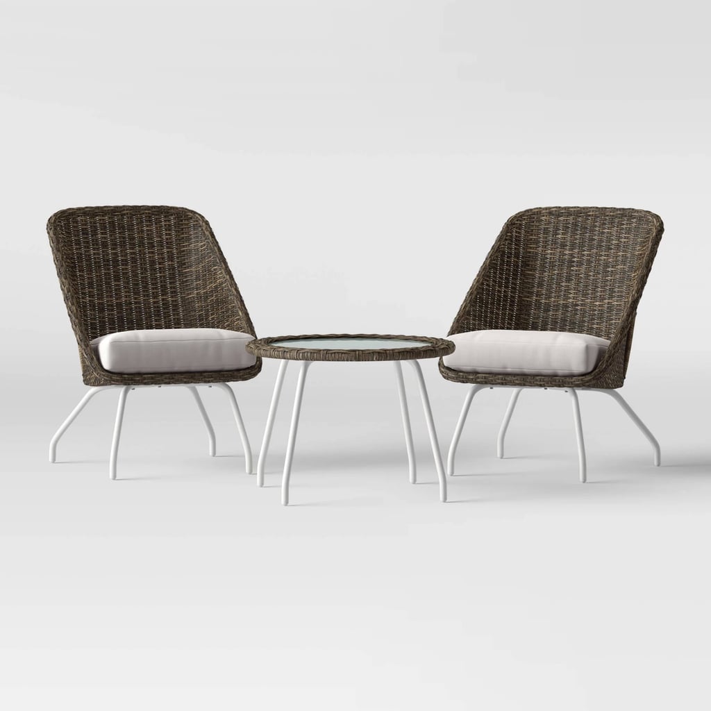 Elkton Metal and Wicker Patio Chat Set Best Target Outdoor Furniture