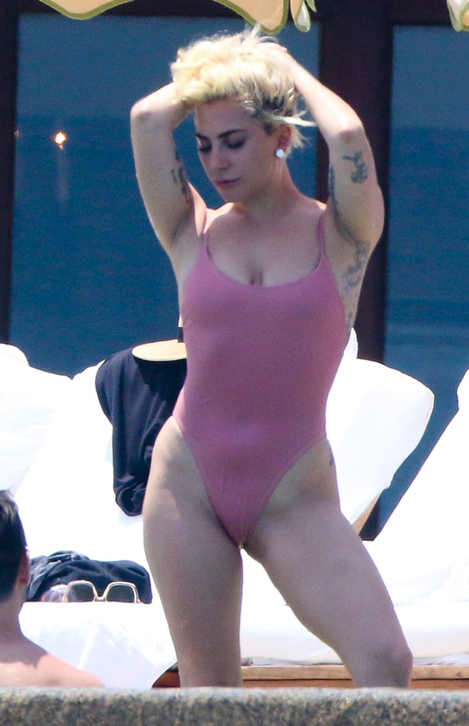 Lady Gaga Wearing Swimsuit in Mexico After Breakup July 2016
