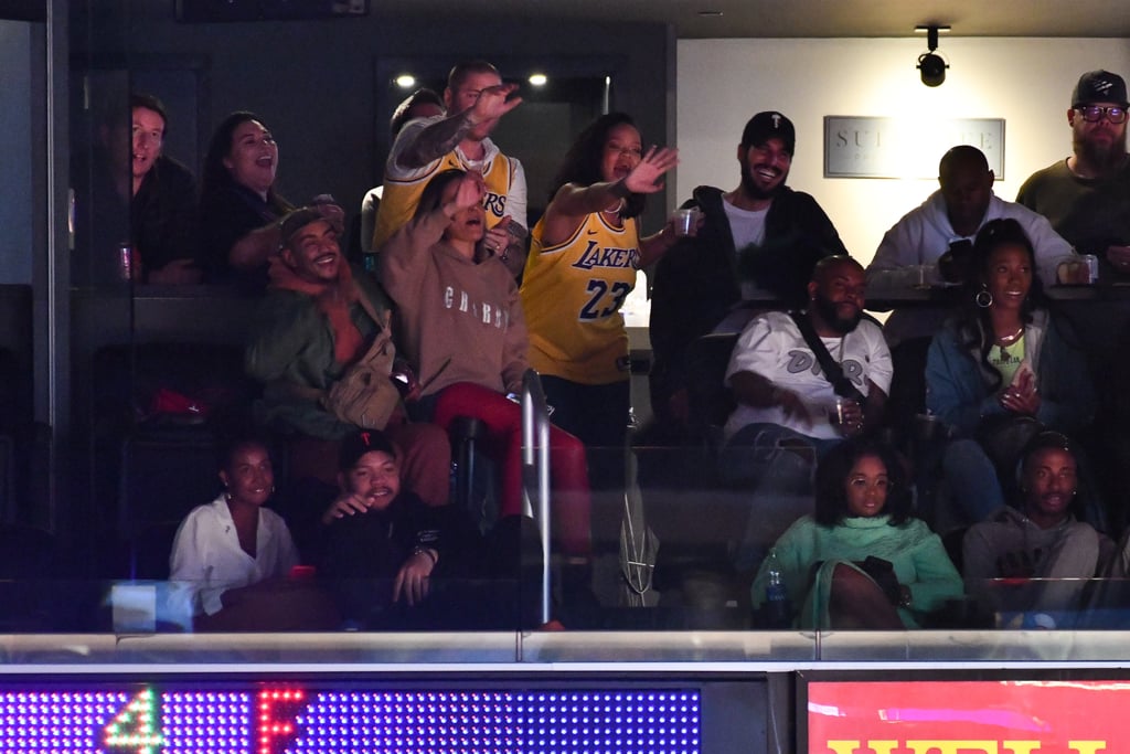 Rihanna and Hassan Jameel at Lakers Game February 2019