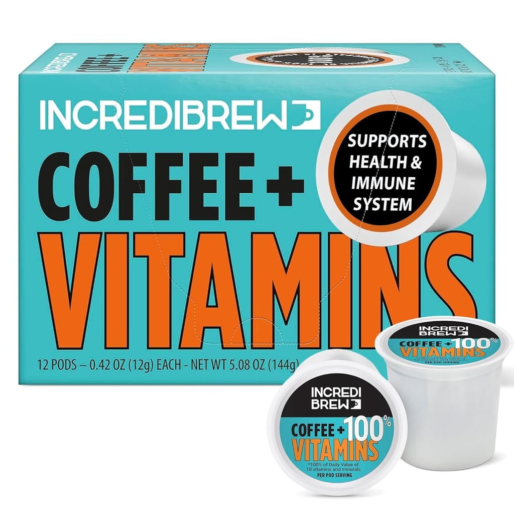 Incredibrew Coffee and Vitamins ($10, originally $15)
Sure, we love our morning coffee for the energy boost — but the crash often follows close behind. What if we told you there's a coffee that delivers 100 percent of your daily value of essential vitamins? And yes, it actually tastes good. This blend is designed to support energy and focus, and it comes in convenient pod form, making it even easier to use.
Editor Quote: "Honestly, I wasn't expecting this coffee to have much flavor but I was pleasantly surprised. It's full-bodied with a rich, robust taste and a balanced sweetness. I love knowing I'm starting my day strong, not just with a great cup of coffee, but with a boost of essential vitamins too. It's a total win-win." — Haley Lyndes, shopping staff writer