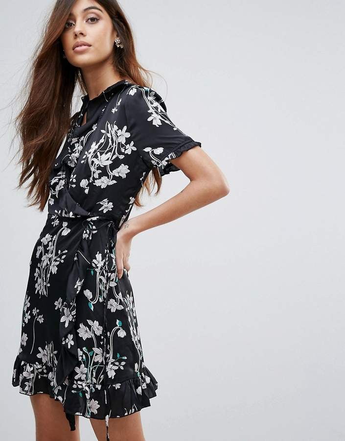 Vero Moda Floral Ruffle Wrap Dress