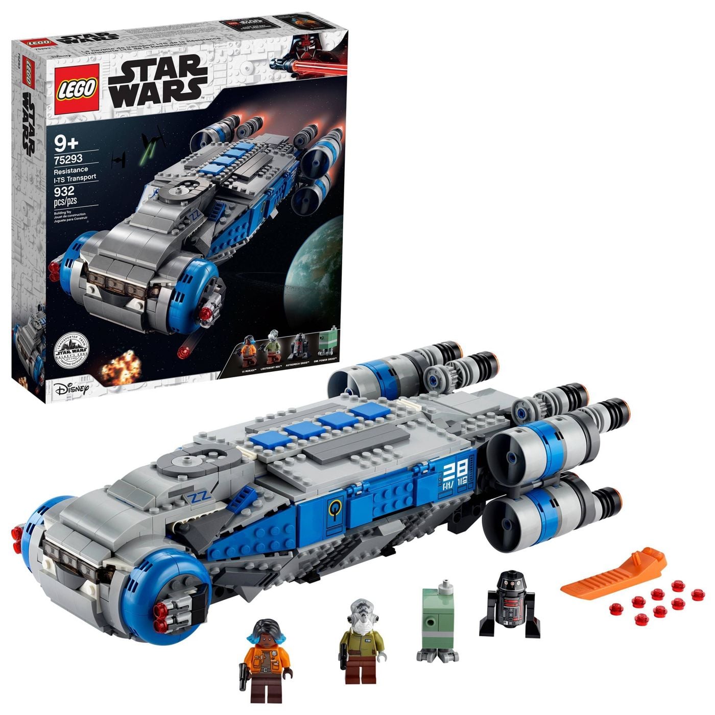 Lego Star Wars Resistance I-TS Transport Building Kit With Astromech Droid and GNK Power Droid
