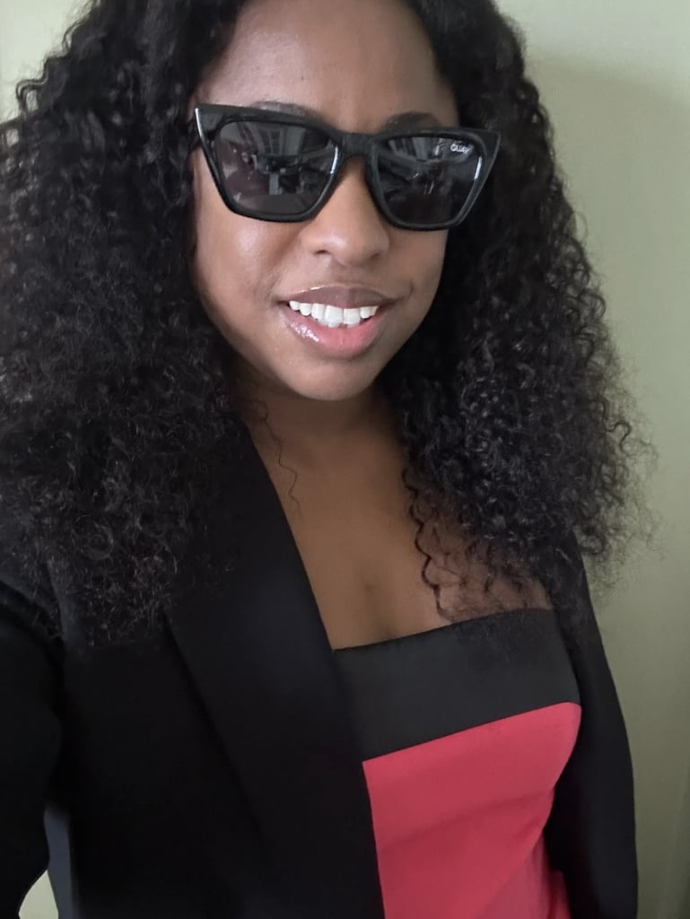 Quay Call the Shots Sunglasses ($53, originally $75)
A pair of sunglasses makes for the perfect accessory, especially in a bold, solid black shade. These also come with a soft pouch, which is perfect for stowing away in a smaller bag while you're at the festival. Plus, the cat-eye style is still trending and super flattering no matter your face shape. Our editor raved about these sunglasses in our Quay sunglasses review.
Editor Quote: "There's nothing I love more than a pair of black cat-eye sunglasses — and this is my favorite style yet. The oversized shape is classic and glamorous, while the cat eye gives the shades a sexy, modern touch. They feel so comfortable on my face thanks to the nose pads, and I get a ton of compliments every time I wear them." — Jessica Andrews, senior style director