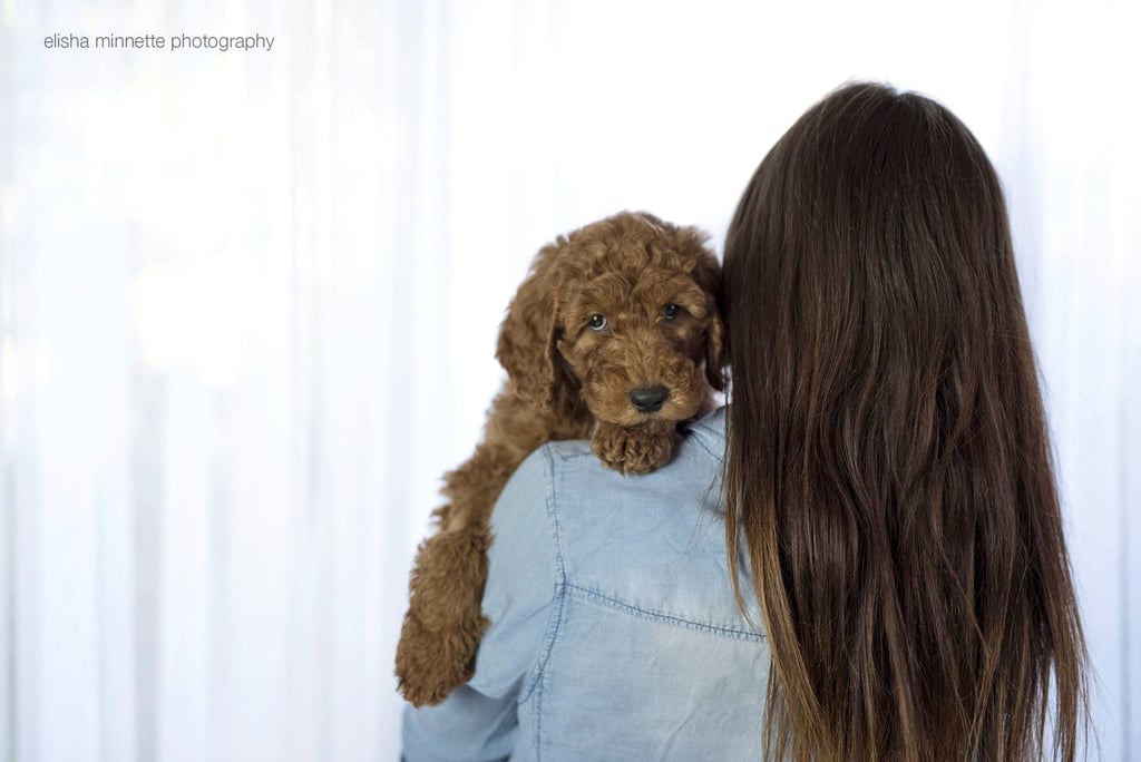 Newborn Photo Shoot Spoof With Puppy