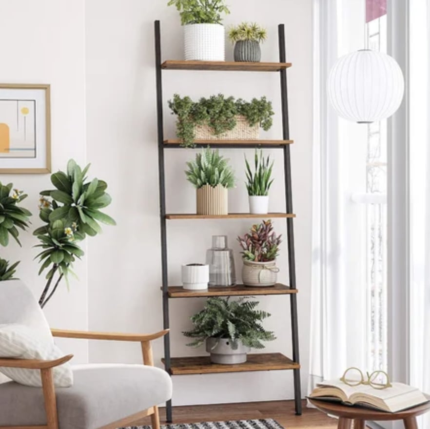 Blanket Ladders Union Rustic Ciotti Steel Ladder Bookcase 27