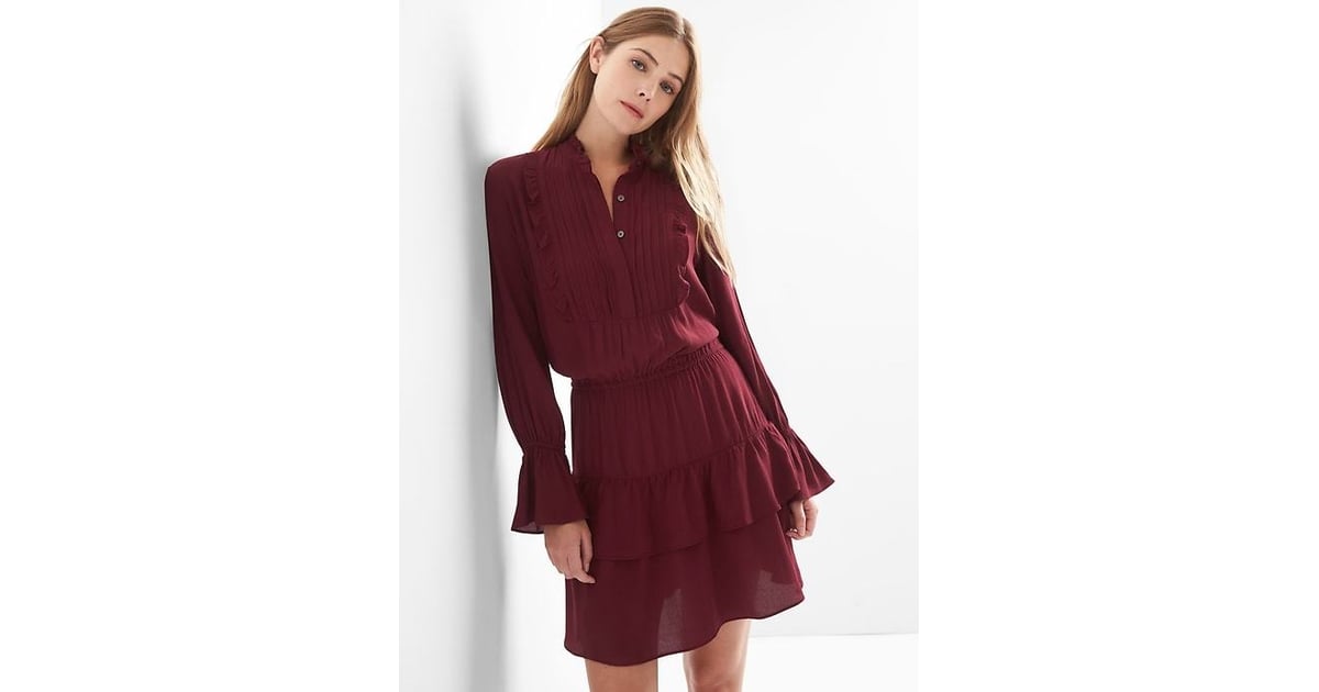 Gap Ruffle Pintuck Dress LongSleeve Dresses POPSUGAR Fashion Photo 2