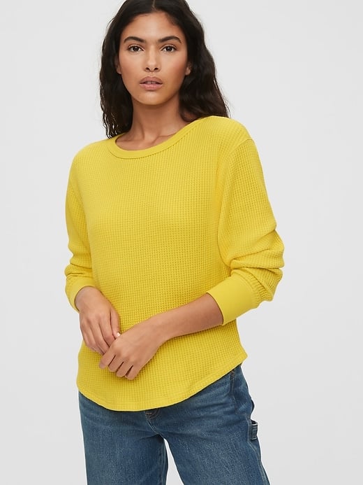 Gap Waffle-Knit Crewneck T-Shirt