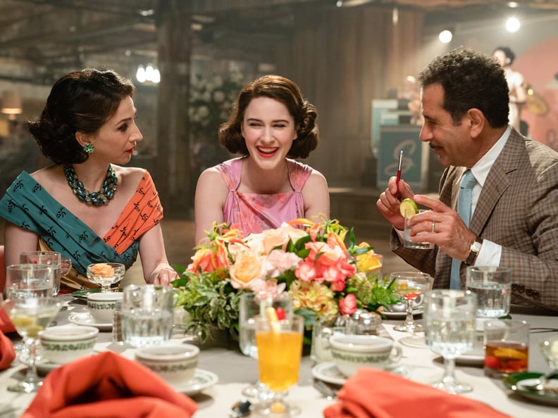 THE MARVELOUS MRS. MAISEL, from left: Marin Hinkle, Rachel Brosnahan, Tony Shalhoub, 'We're Going To The Catskills!', (Season 2, ep. 204, aired Dec. 5, 2018). photo: Nicole Rivelli / Amazon / Courtesy: Everett Collection