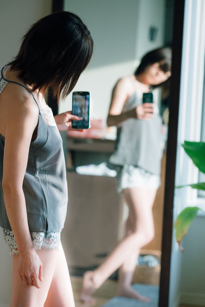 Get in front of a mirror or your phone and smile. Get in front of a mirror or your phone and smile.